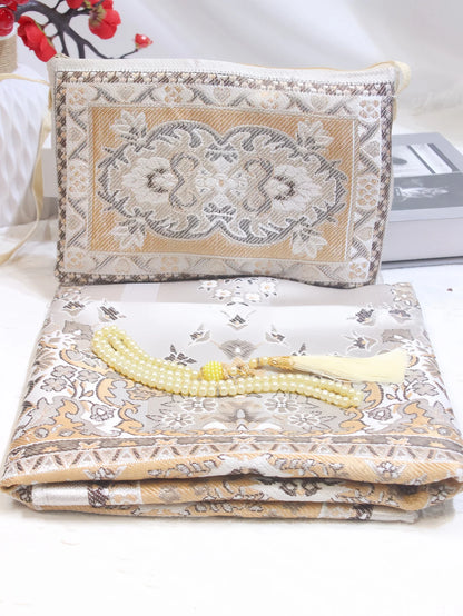 Prayer Rug With Prayer Beads with Travel Bag