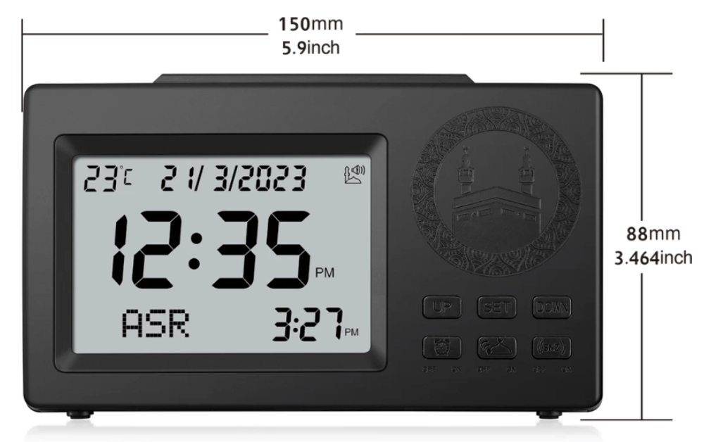 Digital Adhan Prayer Clock